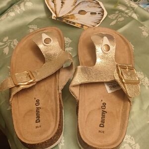 Gold Kids Sandals
